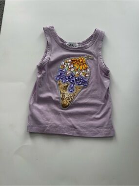 Lola + The Boys Lavender Sequin Ice Cream Tank Top